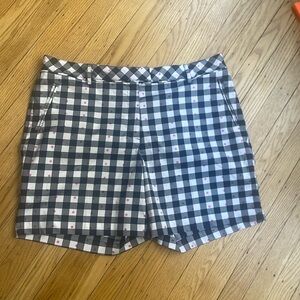 Lady Hagen Women’s Golf Shorts Size 16 Blue White Check Plaid Polka Dot Stretch